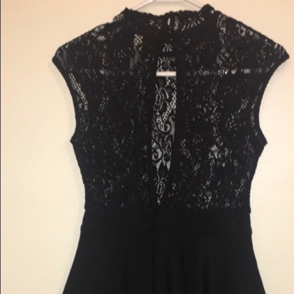 Sexy Lace Peplum Sexy Little Black Mini Dress LBD